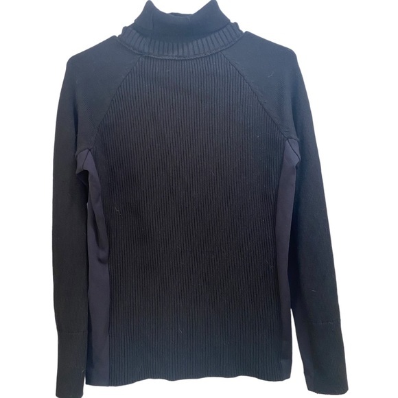 ATHLETA Mesa Hybrid‎ T-Neck Black Sweater size Small EUC - Picture 3 of 7